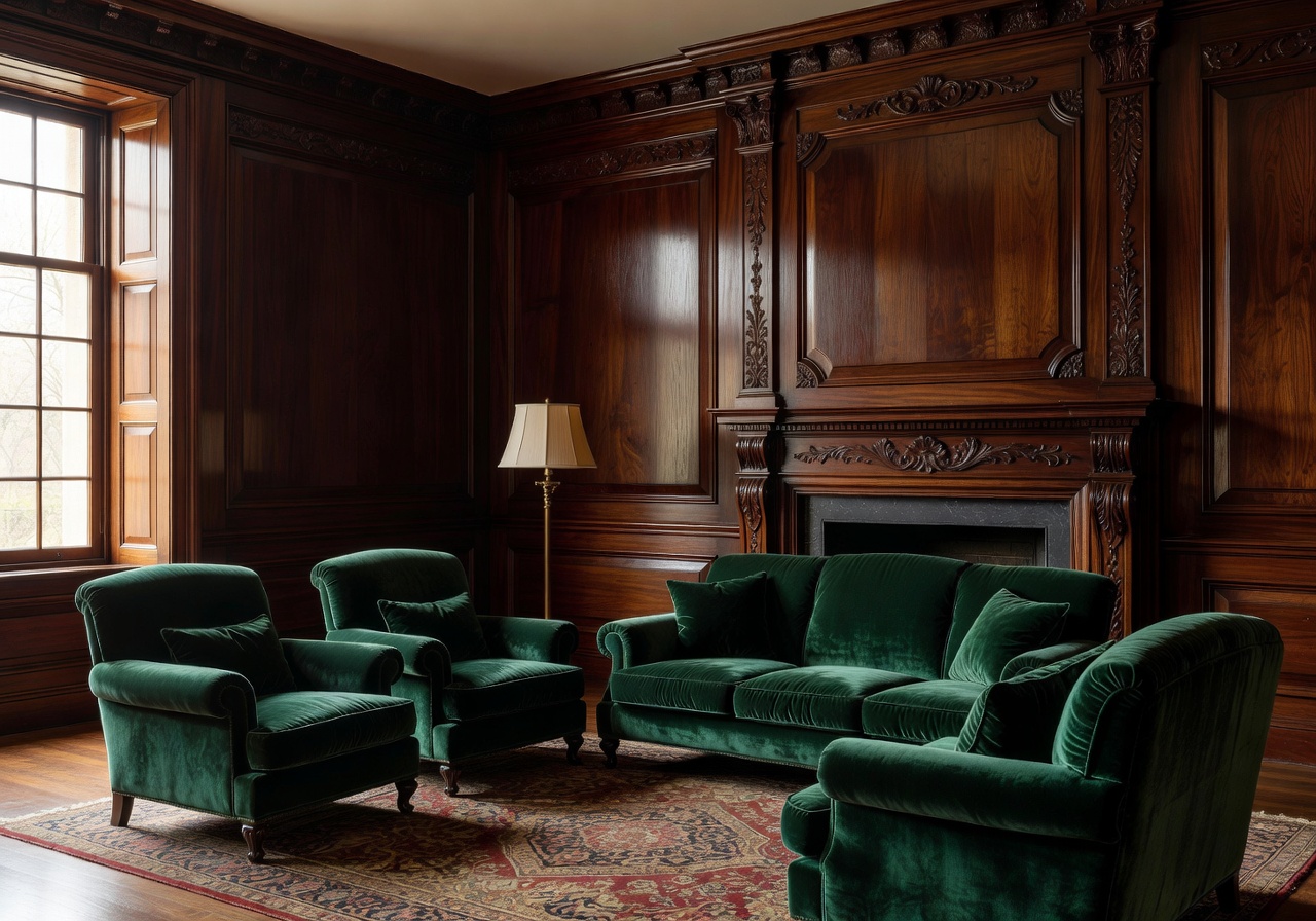 Classic Room with elegant wooden details and plush seating