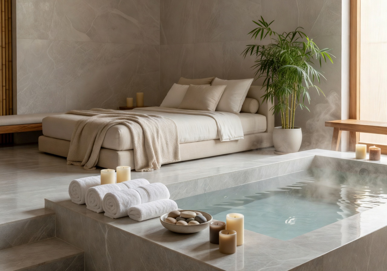 Relaxing spa wellness experience
